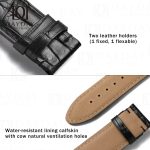 Handcrafted black crocodile leather Montblanc watch leather strap price for Genuine Montblanc Star Legacy (2)