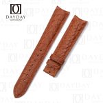 Handmade Cartier real Roun-Scale Brown alligator leather strap replacement for Cartier Ronde & Tank Solo watchbands