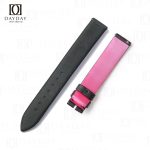 Handmade black Satin with peach lining watch strap for Piaget Possession Women bands (2)
