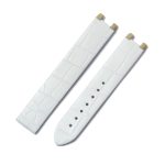 Handmade custom white genuine alligator leather omega deville ladies watch leather strap for sale