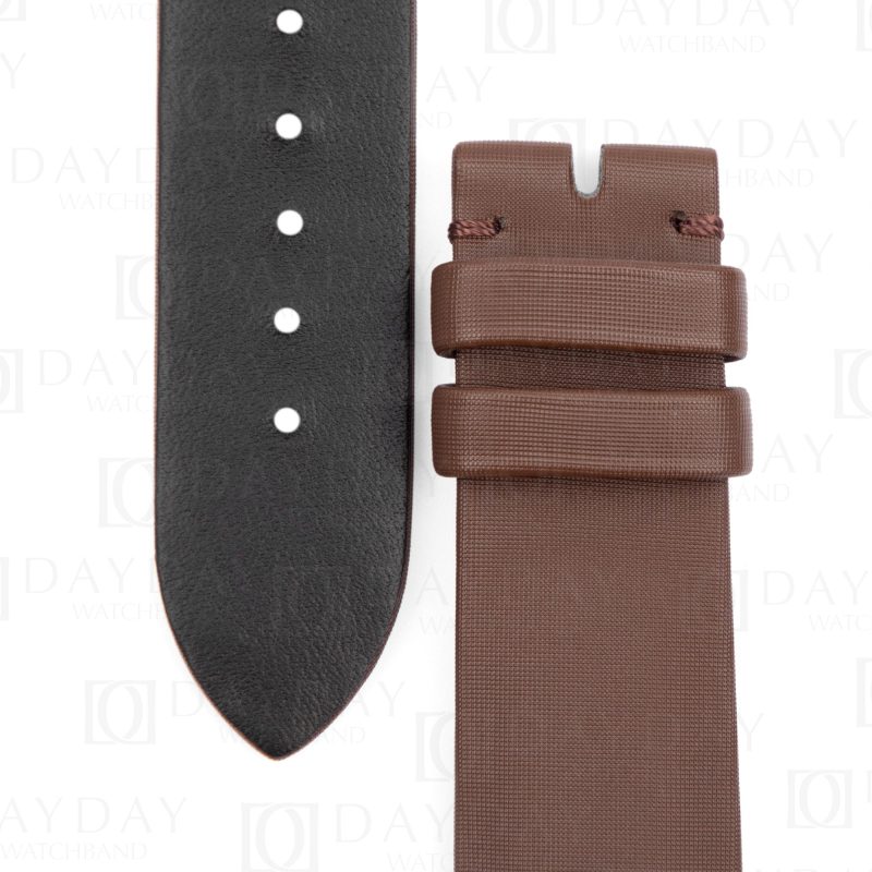 Personalized Handmade Brown satin Glashutte replacement watch bands for Glashuette de lady serenade