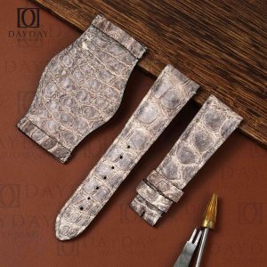Personalized best Himalayan crocodile bund watch strap 20mm 22mm for Tudor Black Bay 58 41 GMT Heritage Rolex Daytona, Omega Speedmaster, Oris, Seiko, Breitling for sale (2)