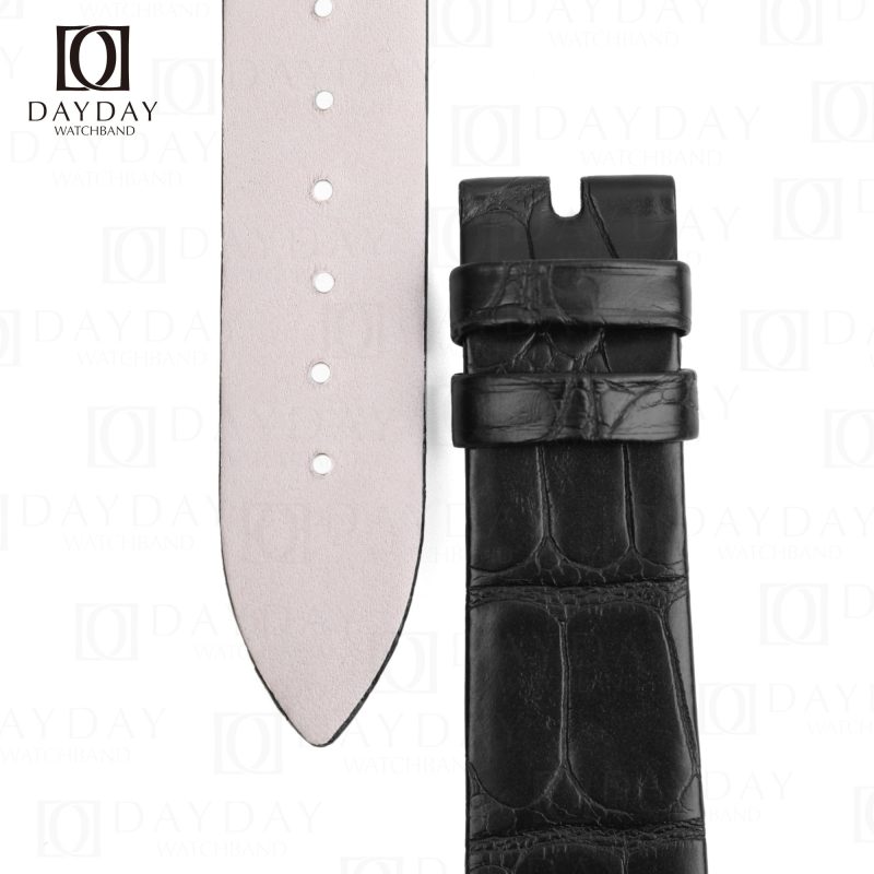 Personalized black alligator custom Piaget watch leather bands quick switch Piaget watch leather strap at low price