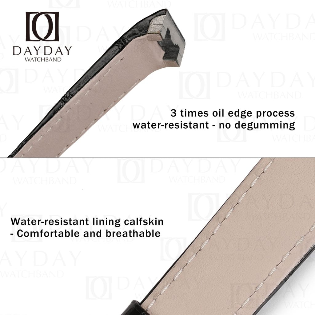 Custom crocodile leather strap quickswitch for Jaeger LeCoultre JLC Reverso Squadra Ladies (Multi-color) 13 Personalized black leather Jaeger Lecoultre Reverso JLC watch bands for Jaeger LeCoultre Reverso Squadra Q1548420, 1558420 women’s watch (2)