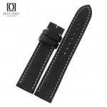 Personalized black smooth calfskin Glashutte original watch strap replacement 20mm for Glashütte Senator