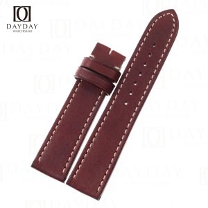 Personalized brown smooth calfskin Glashutte original watch strap replacement 20mm for Glashütte Senator (2)