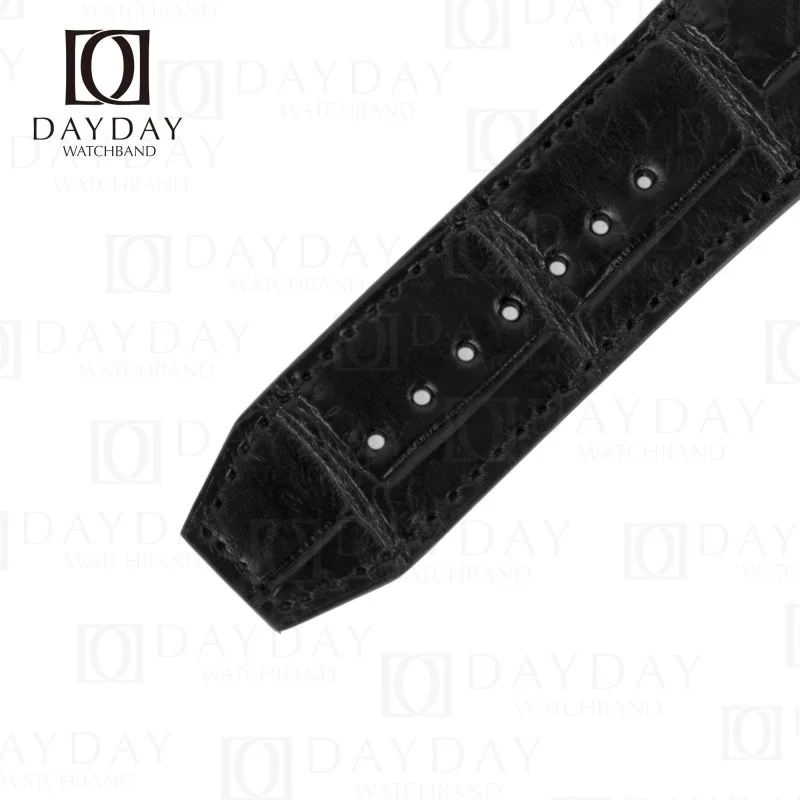 Personalized quick Release black leather Hublot Big Bang crocodile strap for Hublot Big Bang 411 watch, Big Bang Unico (2)