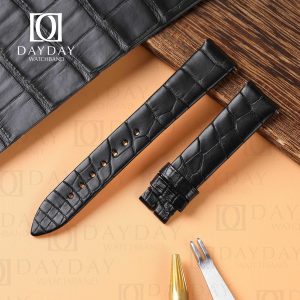 Replacement Black real crocodile leather Piaget Altiplano ultra-thin leather watchband for sale shop online