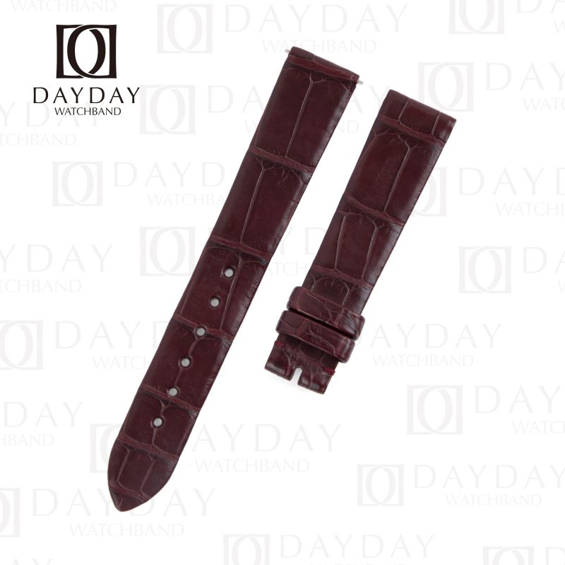 Replacement Dark Brown real crocodile leather Piaget Altiplano ultra-thin watch leather bands for sale shop online