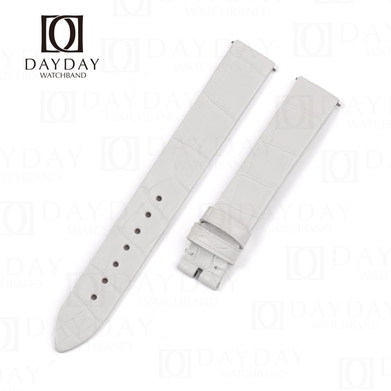 Replacement White real crocodile leather Piaget Altiplano ultra-thin leather watchband for sale shop online