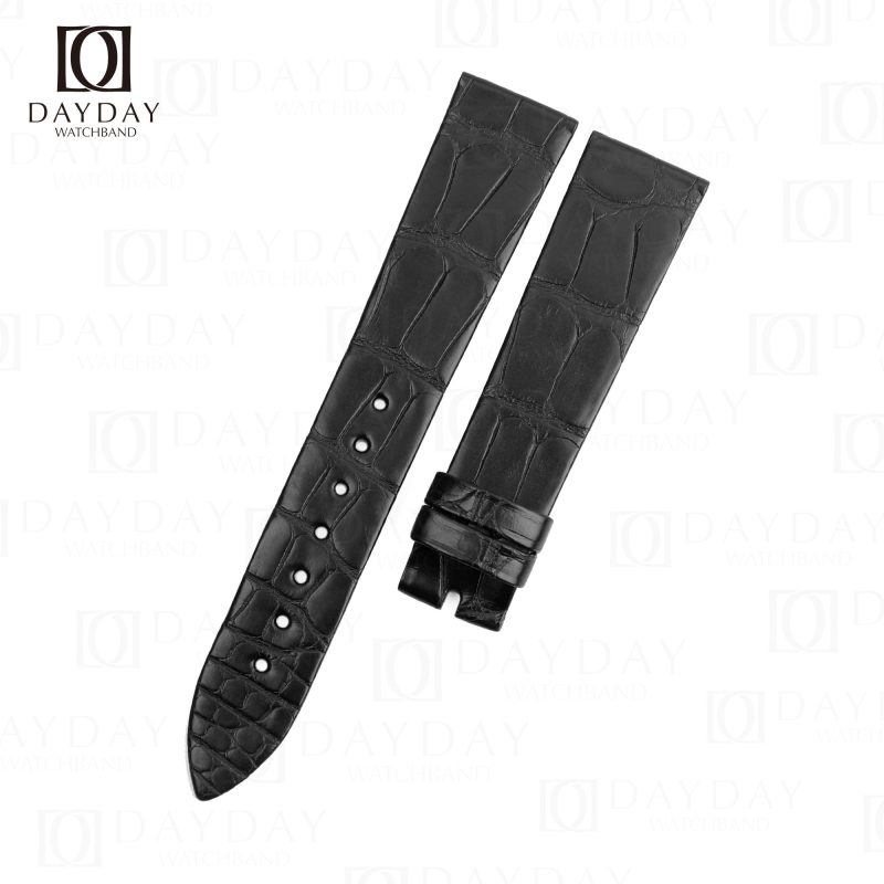 Replacement black real crocodile leather Piaget Altiplano ultra-thin watch leather bands for sale shop online