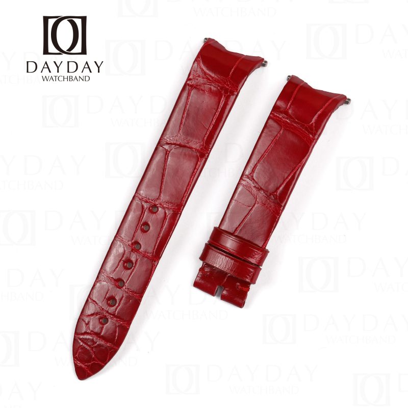 Top quality Red alligator watch strap for Piaget Limelight Gala, limelight diamond, Twice, G0a42213, G0a41213, G0a41212 high jewelry watch price
