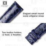 Top quality real blue custom genuine crocodile leather Grand Seiko straps replacement for Grand Seiko Heritage Collection (2)