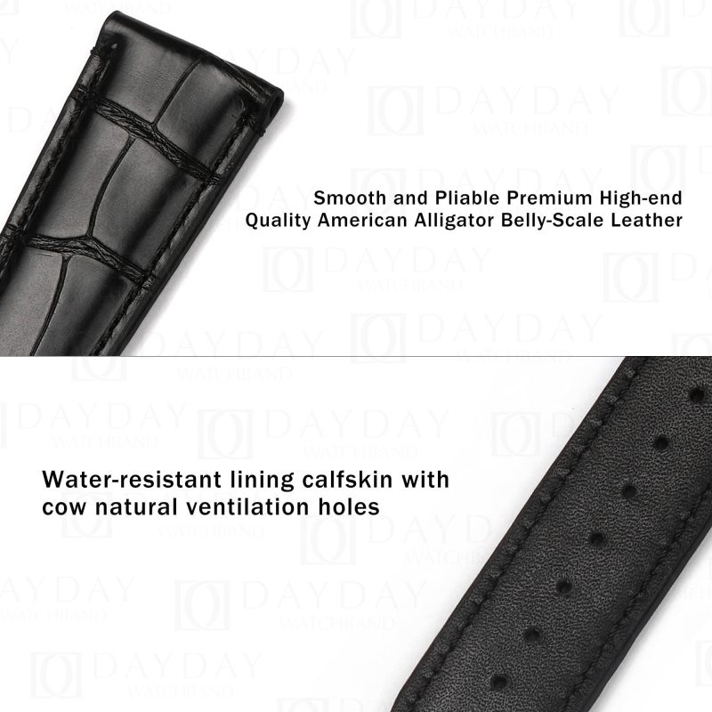 Wholesale retail black Oris replacement strap for Oris Chet Baker watch aftermarket (2)