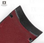 Tudor Fastrider Black Shield curved end black calfskin strap — 22mm 24mm aftermarket band