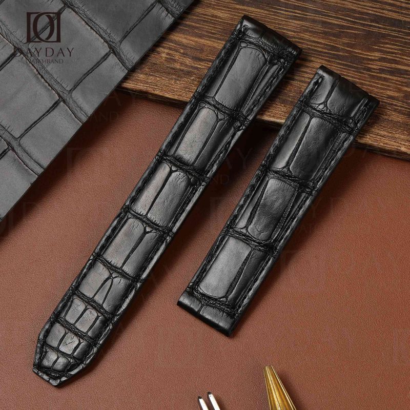 Aftermarket personalized besopke high quality croco leather watch straps for Maurice Lacroix Pontos (2)