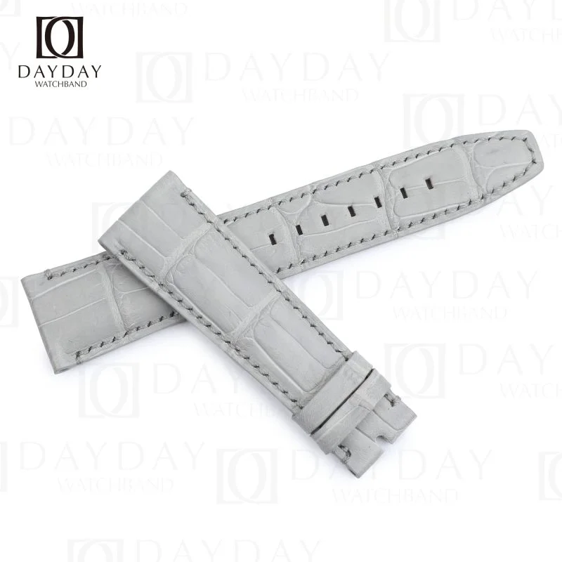 Audemars Piguet code grey leather replacement watch band for sale double side alligator aftermarket (2)