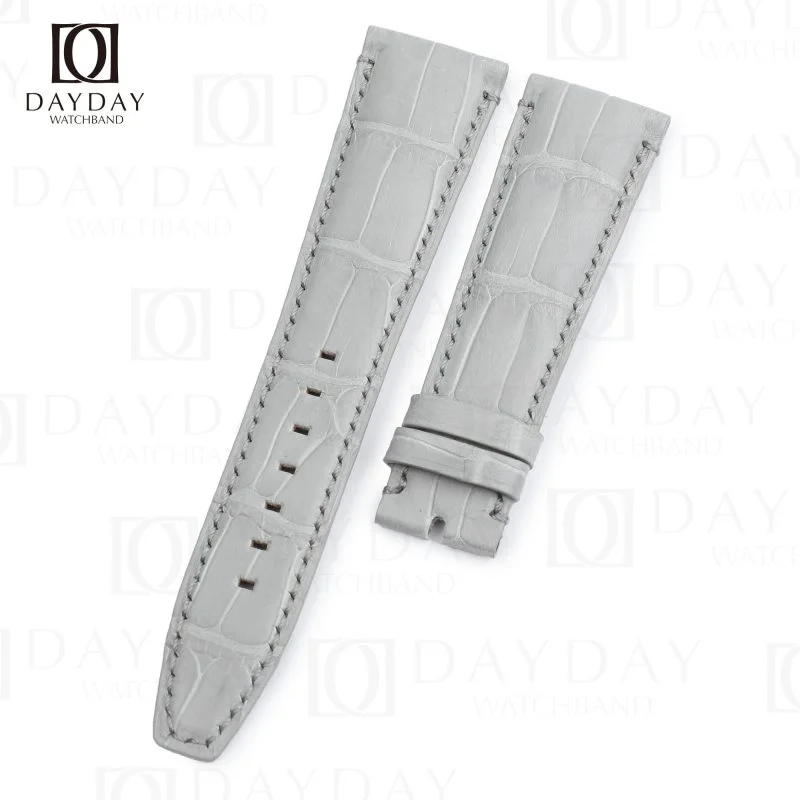 Audemars Piguet code grey leather replacement watch band for sale double side alligator aftermarket