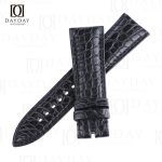 Bespoke Black Round-scale genuine crocodile leather Blancpain watch strap replacement for sale (2)