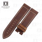 Bespoke custom brown calfskin leather Zenith Big Pilots watch watch strap and bands replacement aftermarket 18mm 16mm