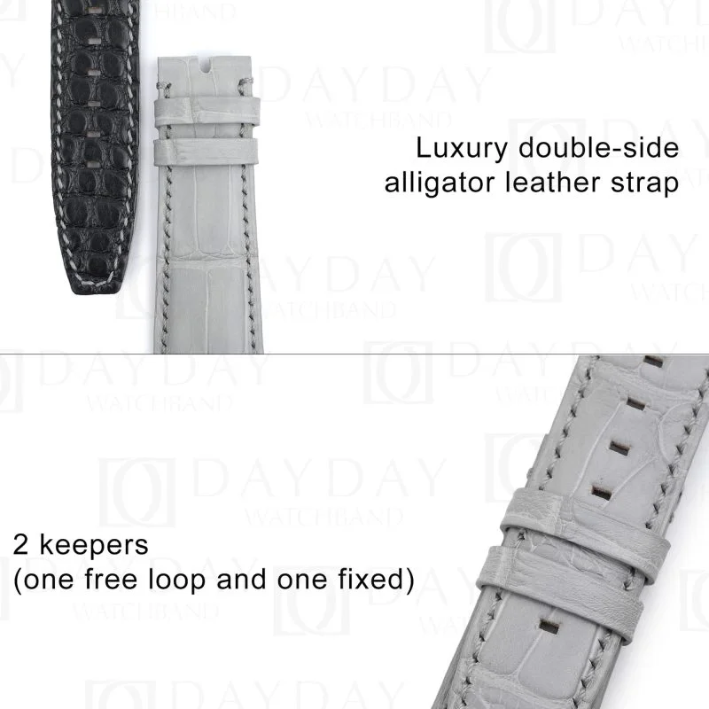 Best quality double-side crocodile leather Audemars Piguet leather strap price for AP Code 11.59, Remaster 01 (2)