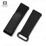 Black Nylon velcro watch bands for Santos de Cartier Small, Medium, Large