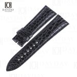 Buy Black Round-scale real alligator leather Blancpain fifty fathoms leather strap for sale (2)