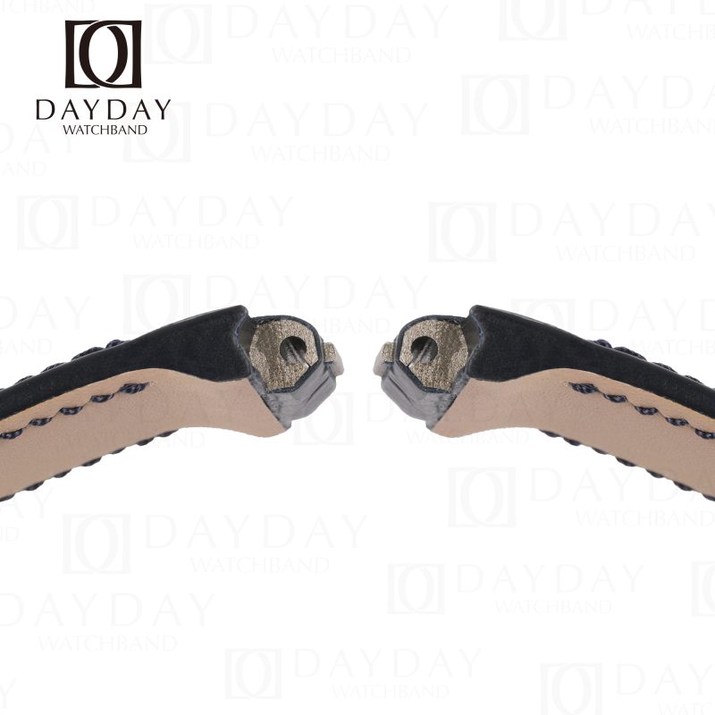 Buy Custom Black best alligator leather watch bands replacement for Ulysse Nardin Marine for sale (3)