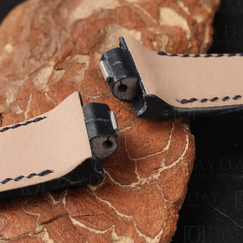Buy Custom Black best alligator leather watch bands replacement for Ulysse Nardin Marine for sale (7)