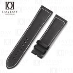 Buy Custom Black handmade calfskin leather Zenith watch strap and bracelet replacement for Zenith Big Pilots Watchband