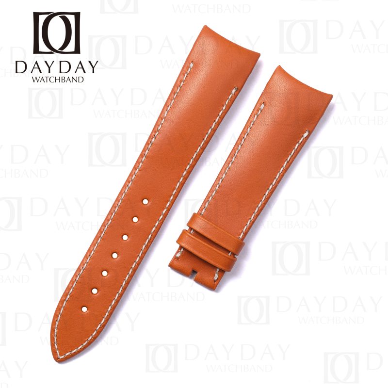Buy Custom Brown genuine calfskin leather Breguet Type XXI strap for sale at discount price