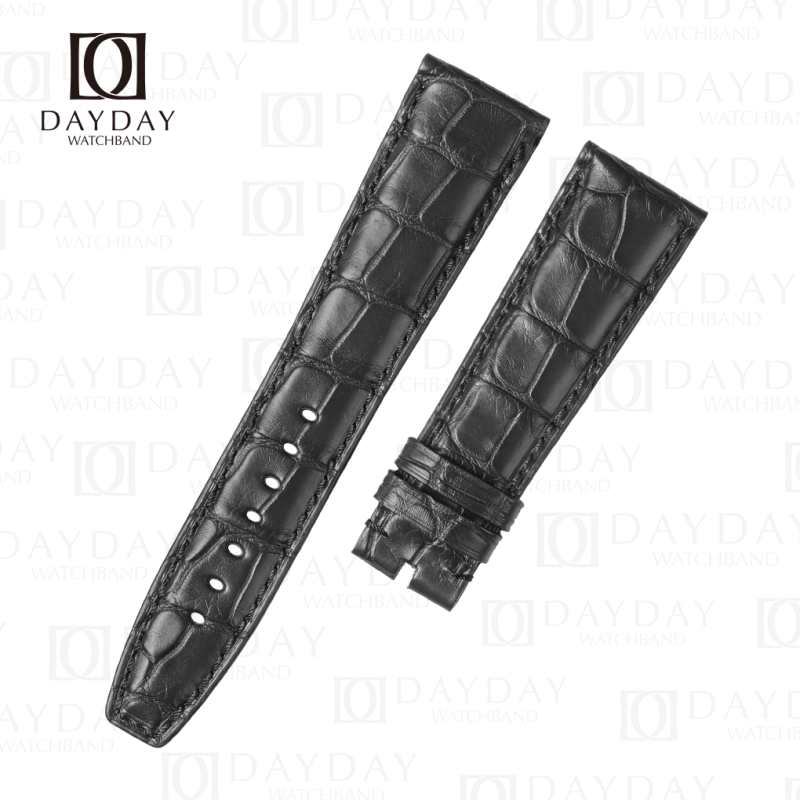Buy Custom Buy bespoke Black genuine alligator leather Audemars Piguet flat end strap for AP Code 11.59, Remaster 01