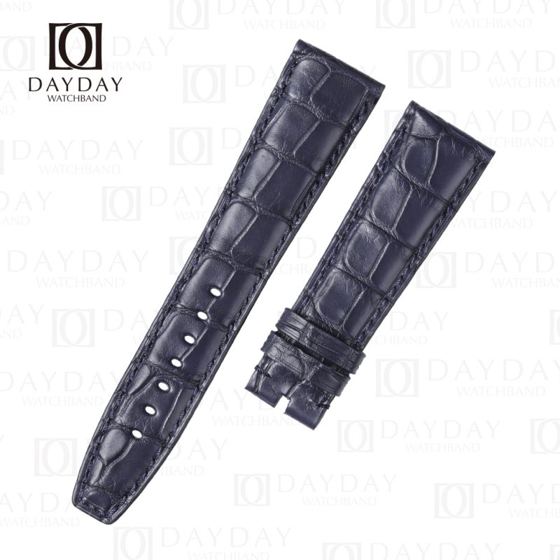 Buy Custom Buy bespoke Dark blue genuine alligator leather Audemars Piguet flat end strap for AP Code 11.59, Remaster 01