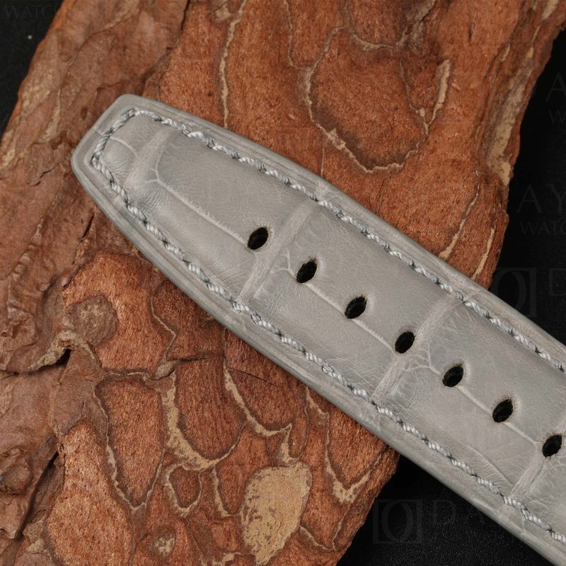 Buy Custom Buy bespoke Grey genuine alligator leather Audemars Piguet flat end strap for AP Code 11.59, Remaster 01 (2)