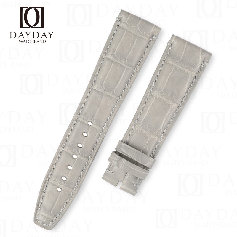 Buy Custom Buy bespoke Grey genuine alligator leather Audemars Piguet flat end strap for AP Code 11.59, Remaster 01 (7)