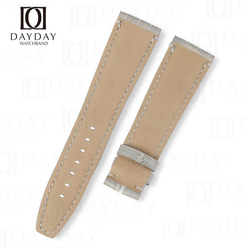 Buy Custom Buy bespoke Grey genuine alligator leather Audemars Piguet flat end strap for AP Code 11.59, Remaster 01 (8)