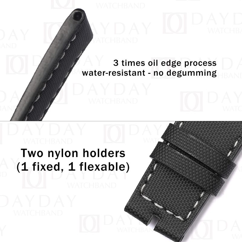 Buy Custom best Nylon fabric Black watch bands straps replacement for Tudor Heritage Black Bay Bronze P01 timepiece watch band (4)