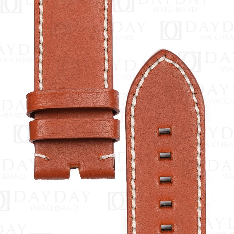 Buy Custom red brown handmade calfskin leather Zenith watch strap and bracelet replacement for Zenith Big Pilots Watch (2)