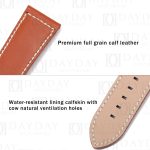 Buy Custom red brown handmade calfskin leather Zenith watch strap and bracelet replacement for Zenith Big Pilots Watch (3)