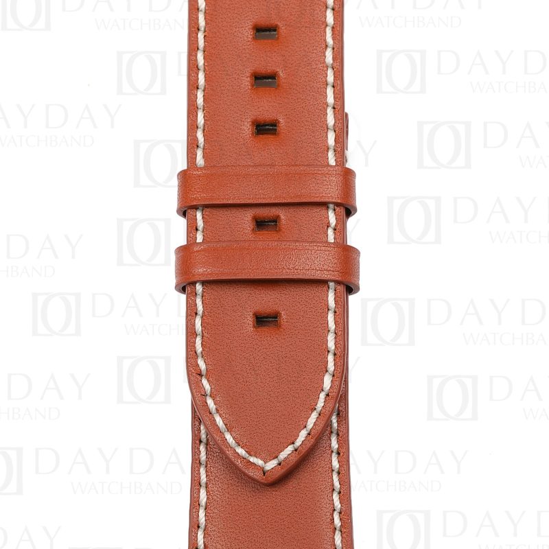 Buy Custom red brown handmade calfskin leather Zenith watch strap and bracelet replacement for Zenith Big Pilots Watch band (2)