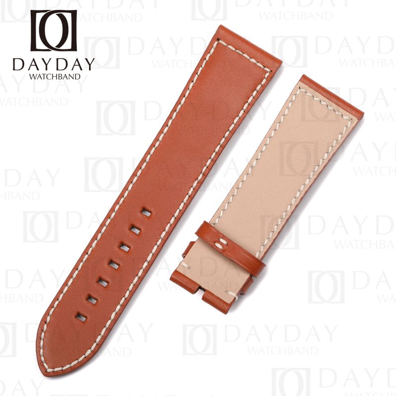 Buy Custom red brown handmade calfskin leather Zenith watch strap and bracelet replacement for Zenith Big Pilots Watchband (2)
