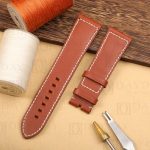Buy Custom red brown handmade calfskin leather Zenith watch strap and bracelet replacement for Zenith Big Pilots Watchbands (1)