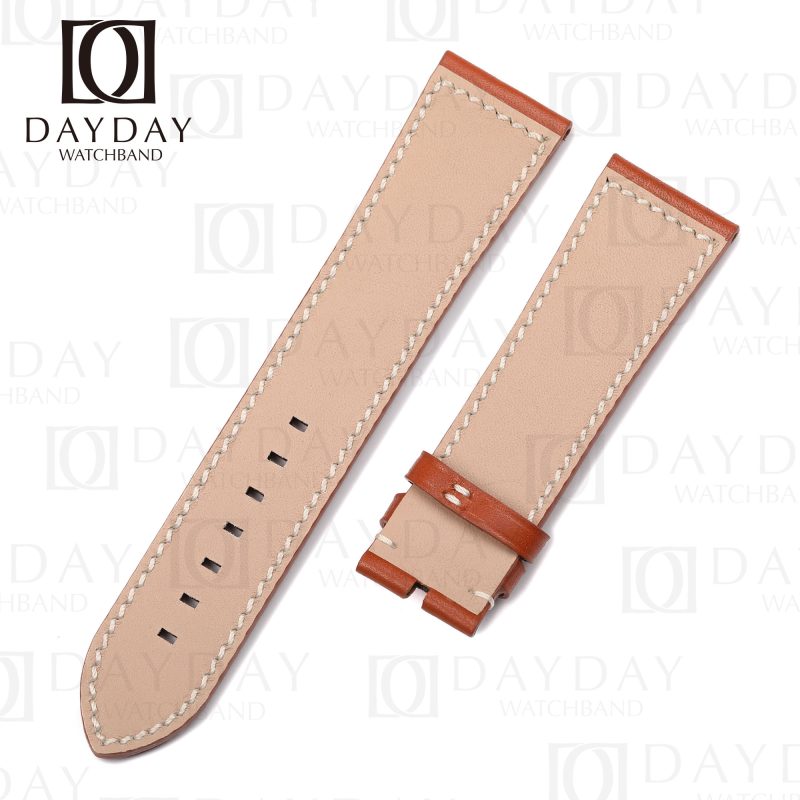 Buy Custom red brown handmade calfskin leather Zenith watch strap and bracelet replacement for Zenith Big Pilots Watchbands (2)