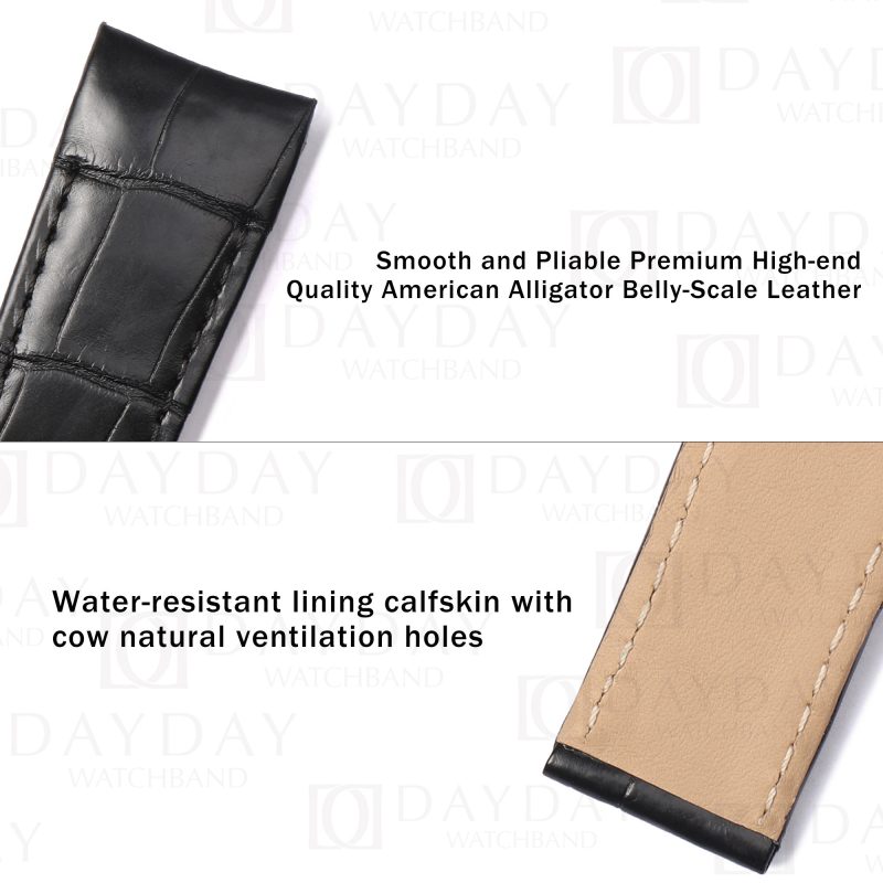 Buy Handcrafted retail free customization genuine crocodile leather Corum Bubble watch strap aftermarket (3)