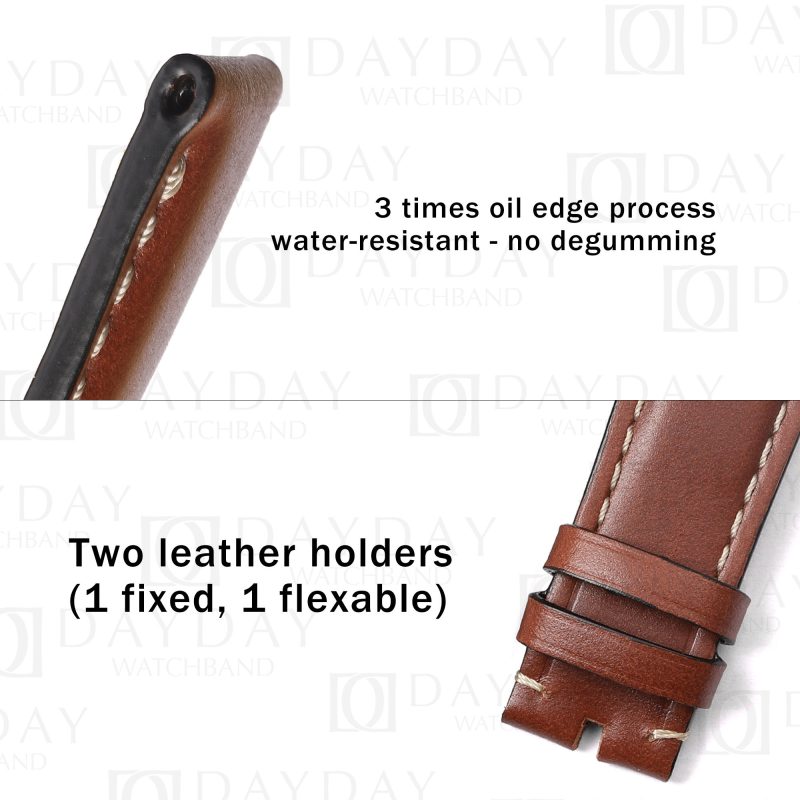Buy Personalized handmade genuine Brown calf leather Zenith Big Pilots,Big Pilots Watch bracelet and straps replacement for sale 18mm (3)