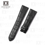 Buy bespoke personalized black crocodile leather watch bands strap replacement for Zenith El Primero 21 42mm men and ladies watch (2)