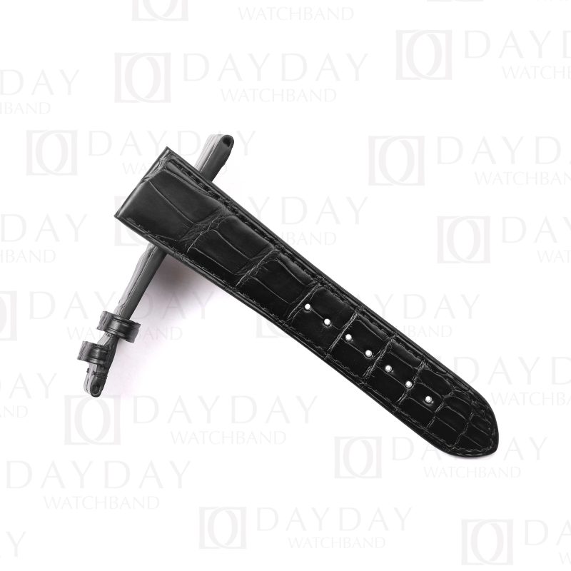 Buy bespoke personalized black crocodile leather watch bands strap replacement for Zenith El Primero 21 42mm men and ladies watch