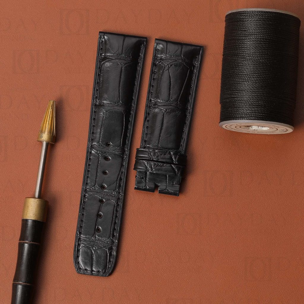 Buy black best American alligator leather Baume and Mercier watch strap replacement for Baume & Mercier Crestmark 8688 8592 luxury watches (1)