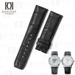 Buy black best American alligator leather watch bands for Baume and Mercier watch strap replacement Classima and Capeland