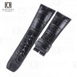 Buy black genuine croco leather Baume Mercier replacement strap at low price